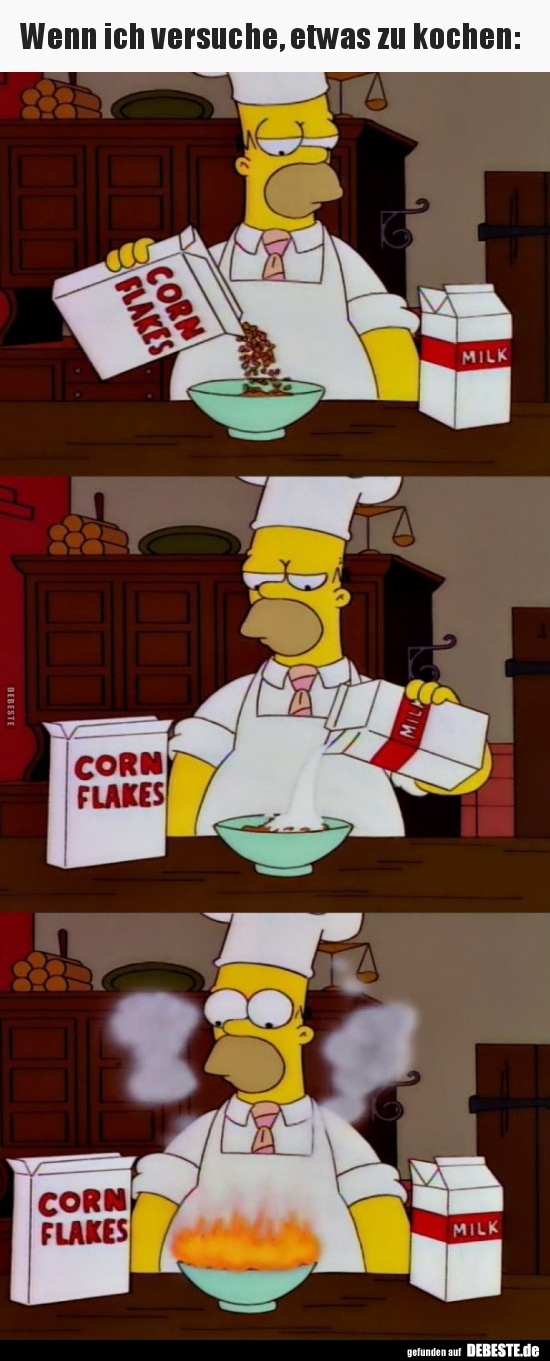 Wenn ich versuche, etwas zu kochen..