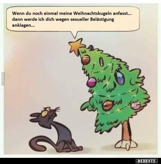 Wenn du noch einmal meine Weihnachtskugeln anfasst... - Lustige Bilder | DEBESTE.de