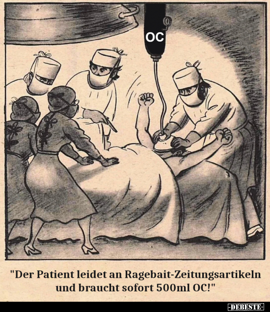 "Der Patient leidet an Ragebait-Zeitungsartikeln.." - Lustige Bilder | DEBESTE.de