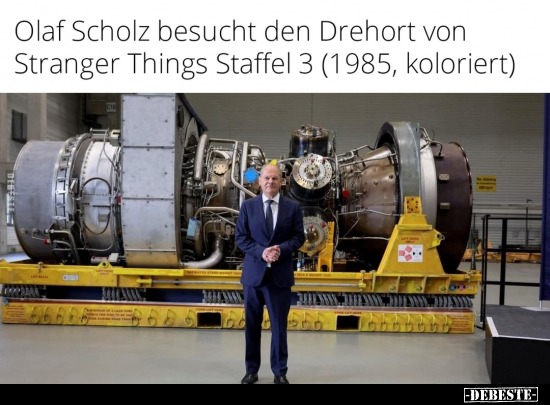 Olaf Scholz besucht den Drehort von Stranger Things Staffel.. - Lustige Bilder | DEBESTE.de