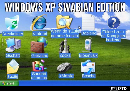Windows XP Swabian Edition.. - Lustige Bilder | DEBESTE.de