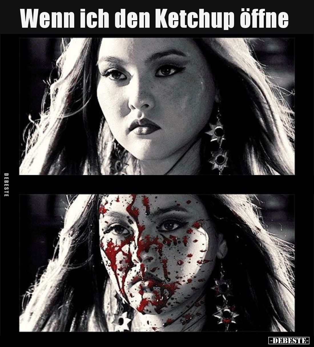 Wenn ich den Ketchup öffne.