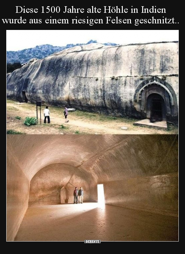 Diese 1500 Jahre alte Höhle in Indien wurde aus einem.. - Lustige Bilder | DEBESTE.de