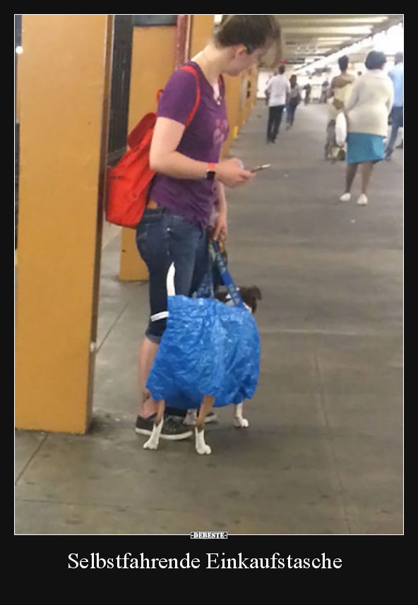 Selbstfahrende Einkaufstasche..