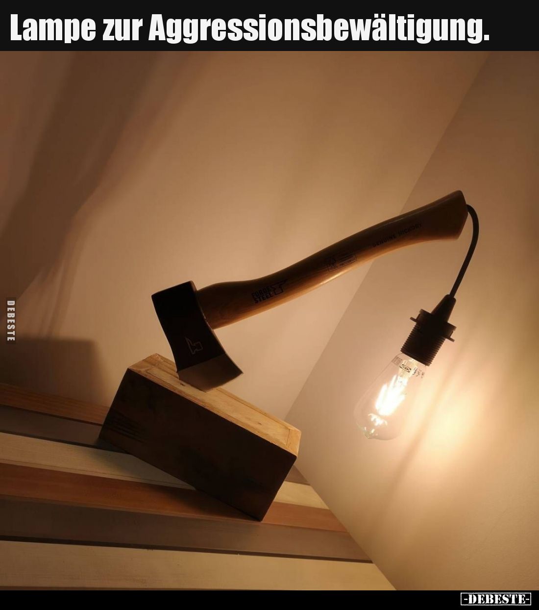 Lampe zur Aggressionsbewältigung.