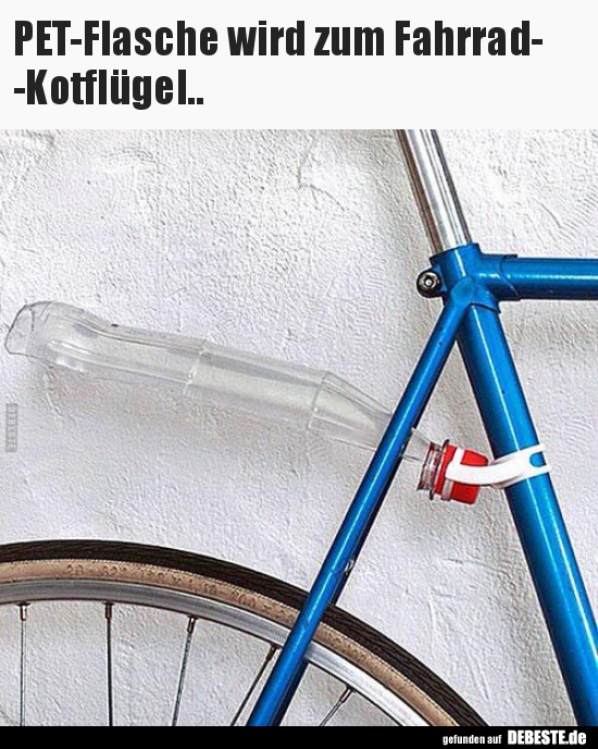  PET-Flasche wird zum FahrradKotflügel.. - Lustige Bilder | DEBESTE.de
