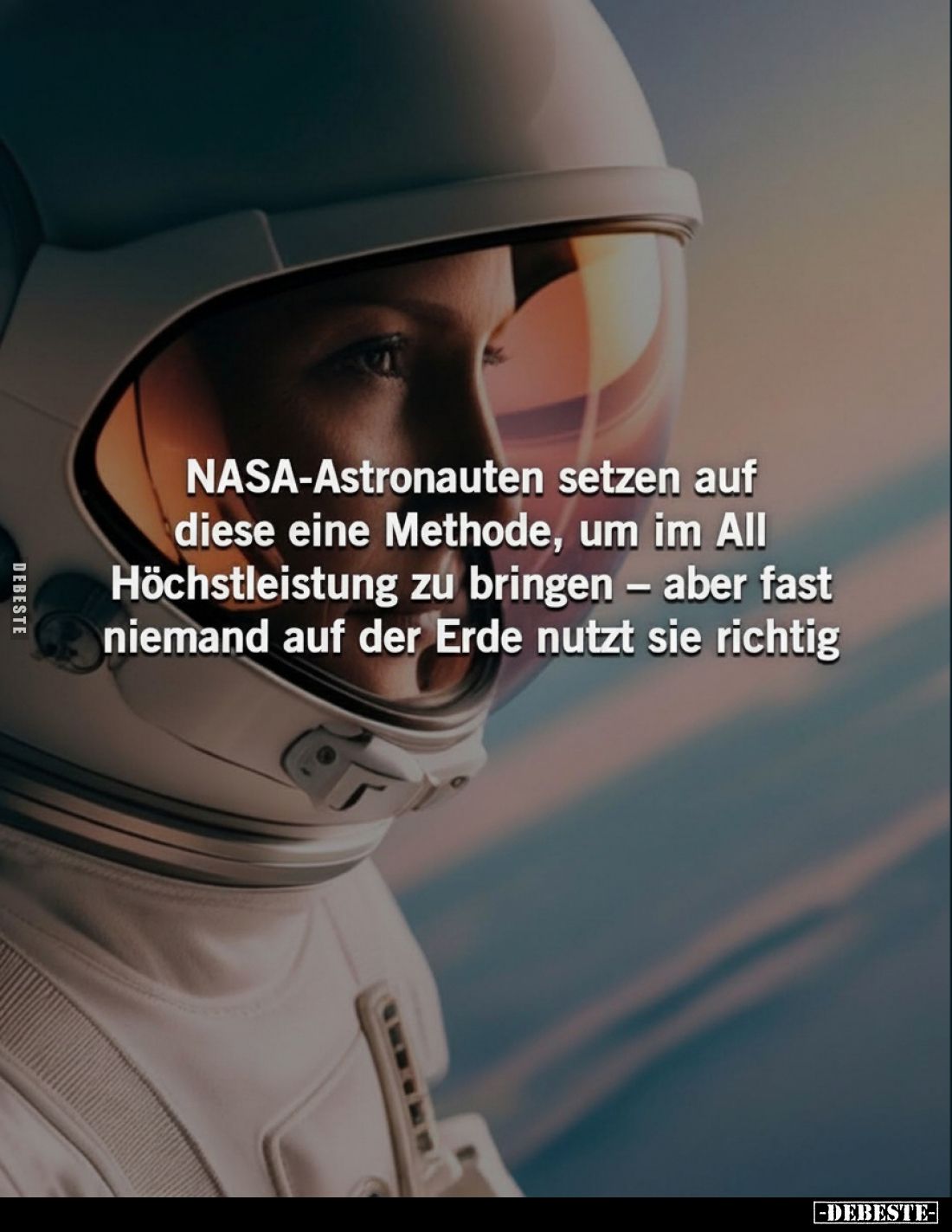 NASA-Astronauten setzen auf diese eine Methode, um im All Höchstleistung zu bringen - aber fast niemand auf der Erde nutzt si...