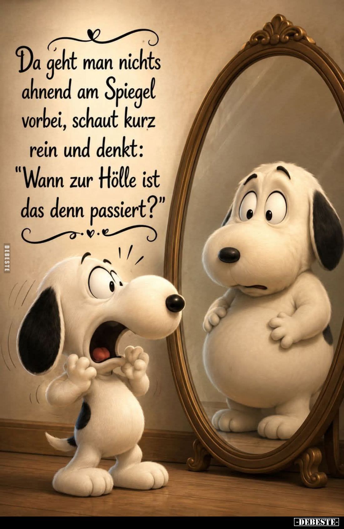 Da geht man nichts ahnend am Spiegel vorbei, schaut kurz rein und denkt: "Wann zur Hölle ist das denn passiert?"