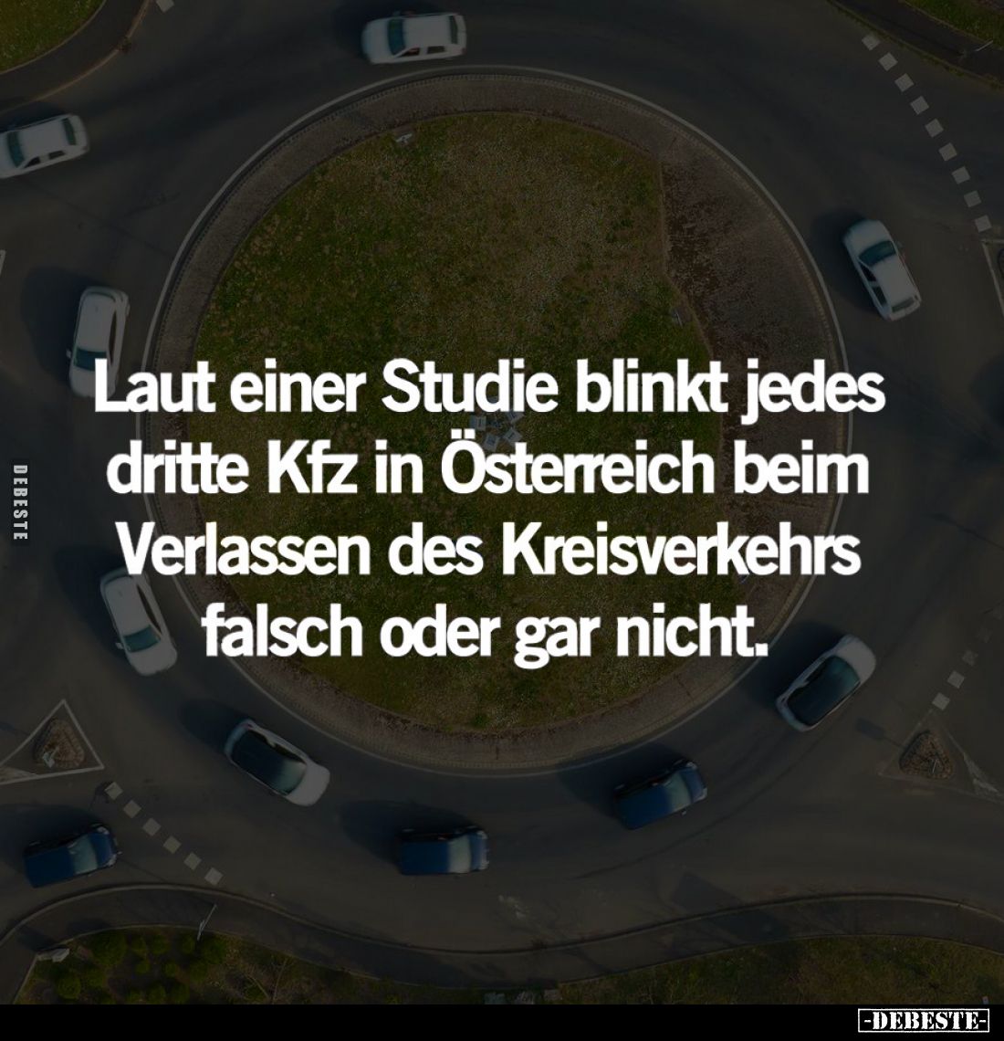 Laut einer Studie blinkt jedes dritte Kfz in Österreich beim Verlassen des Kreisverkehrs falsch oder gar nicht.