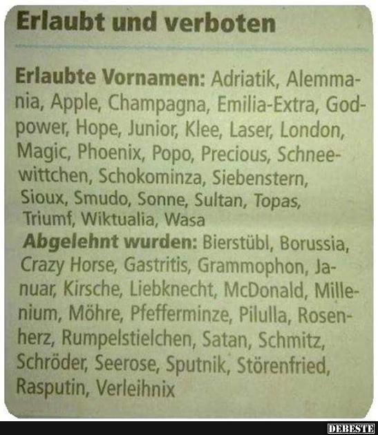 Erlaubt und verboten..