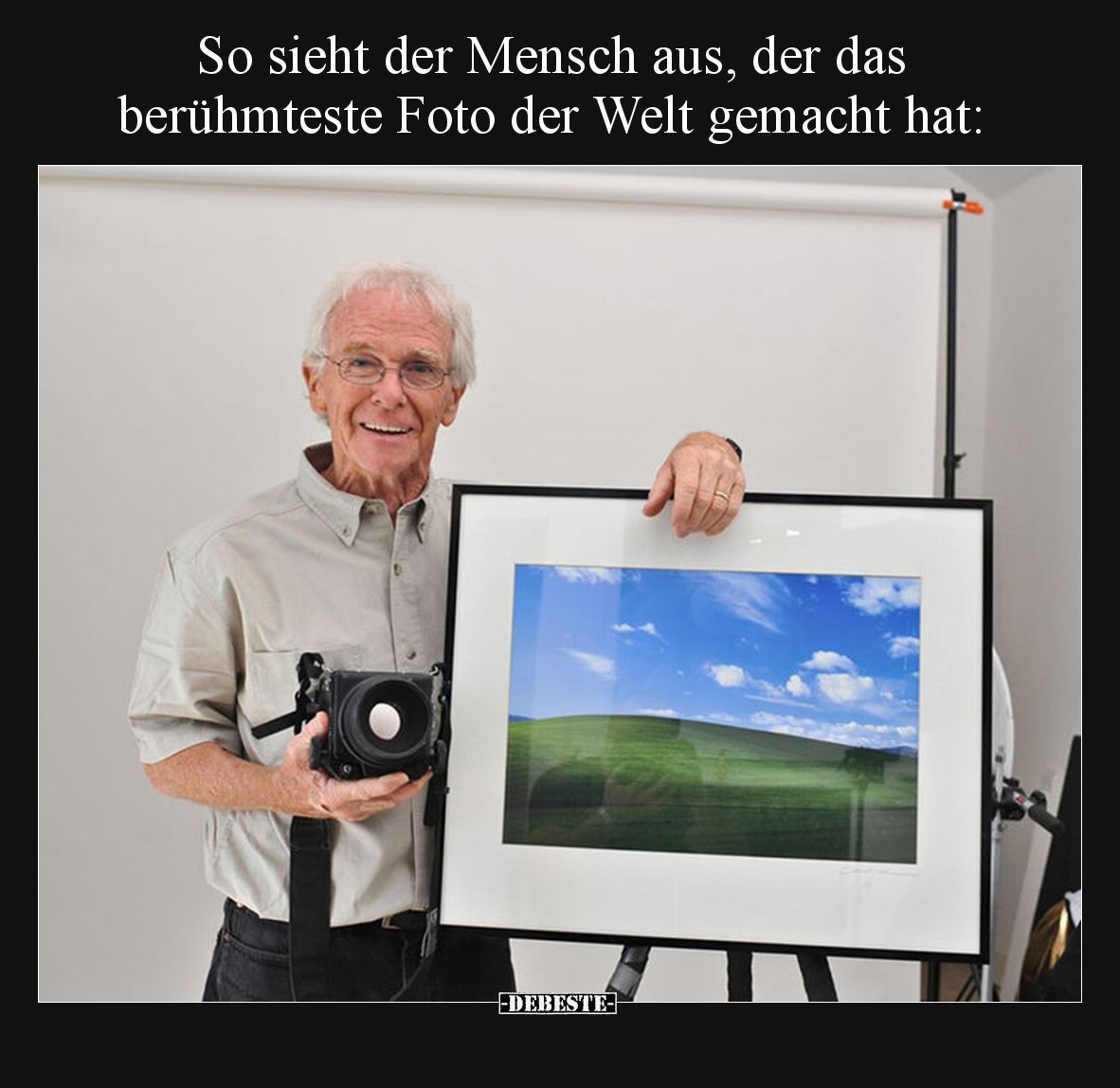So sieht der Mensch aus, der das berühmteste Foto der Welt gemacht hat: