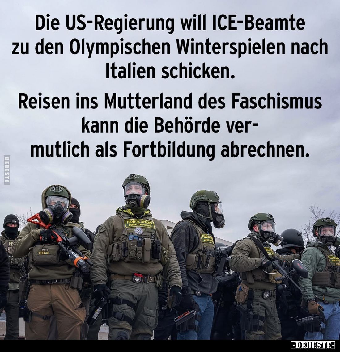 Die US-Regierung will ICE-Beamte zu den Olympischen Winterspielen nach Italien schicken.
Reisen ins Mutterland des Faschismu...