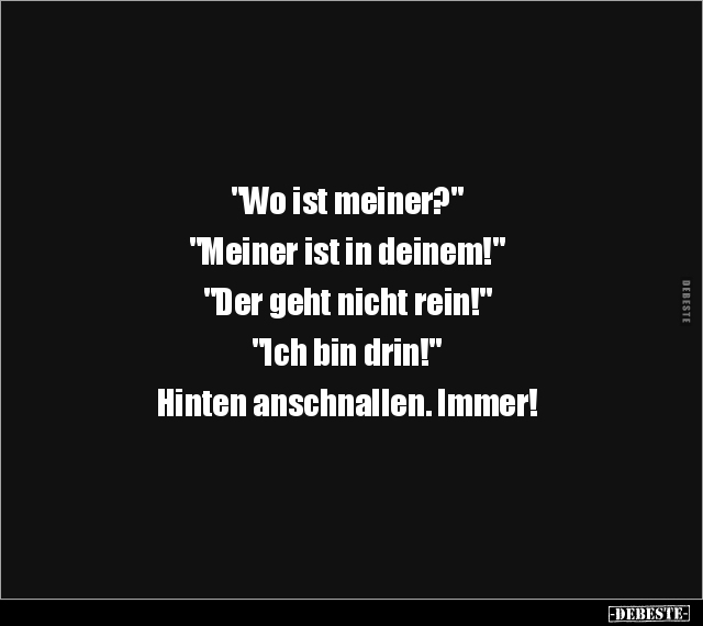 "Wo ist meiner?" "Meiner ist in deinem!" "Der geht nicht.." - Lustige Bilder | DEBESTE.de