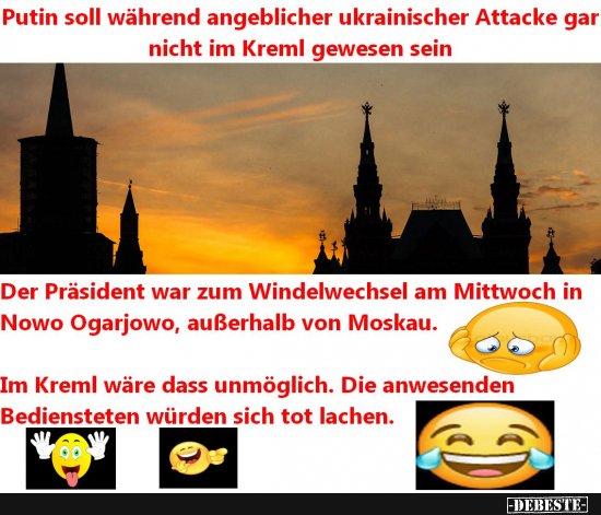 Putin, der Windelpisser hat gorße Angst - Lustige Bilder | DEBESTE.de