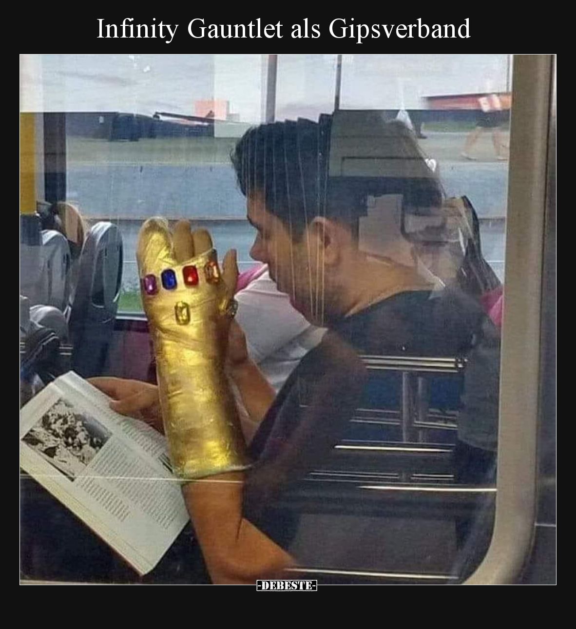 Infinity Gauntlet als Gipsverband
