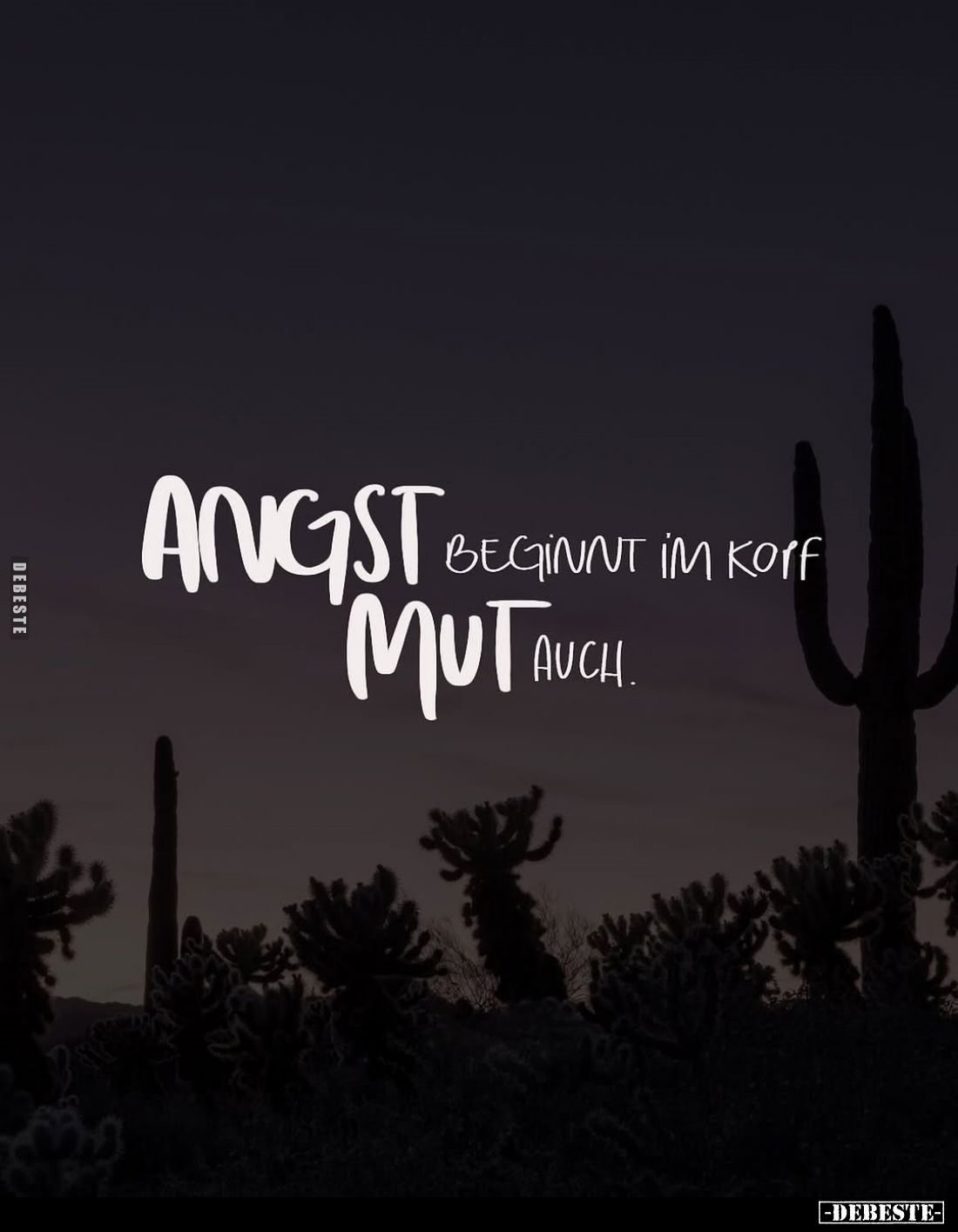 Angst beginnt im Kopf Mut auch.. - Lustige Bilder | DEBESTE.de