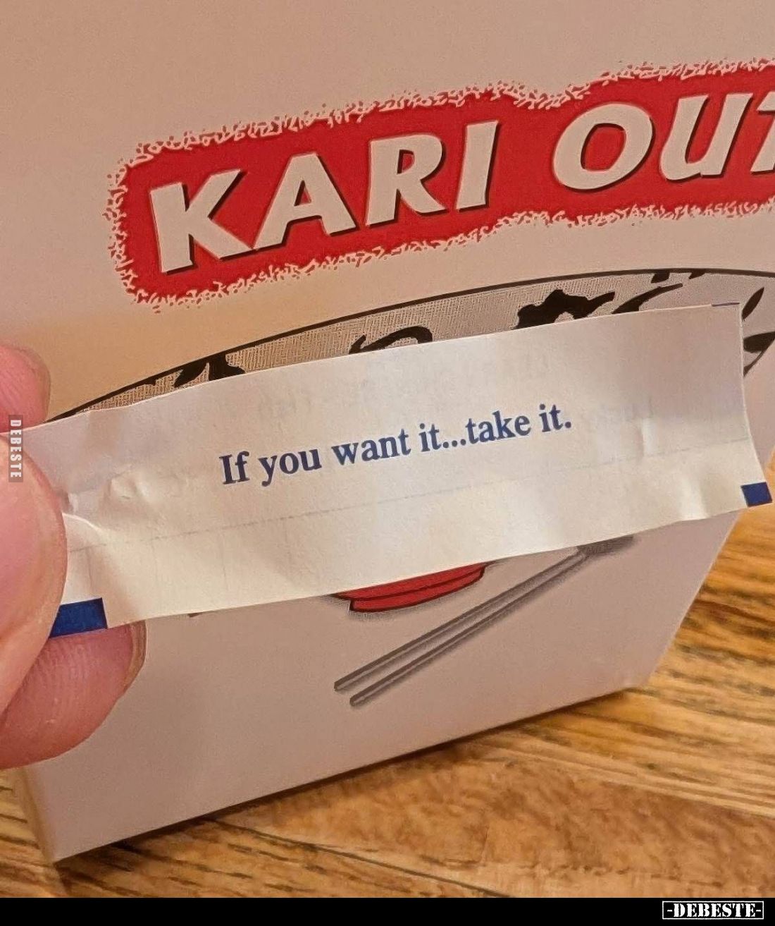 If you want it...take it.