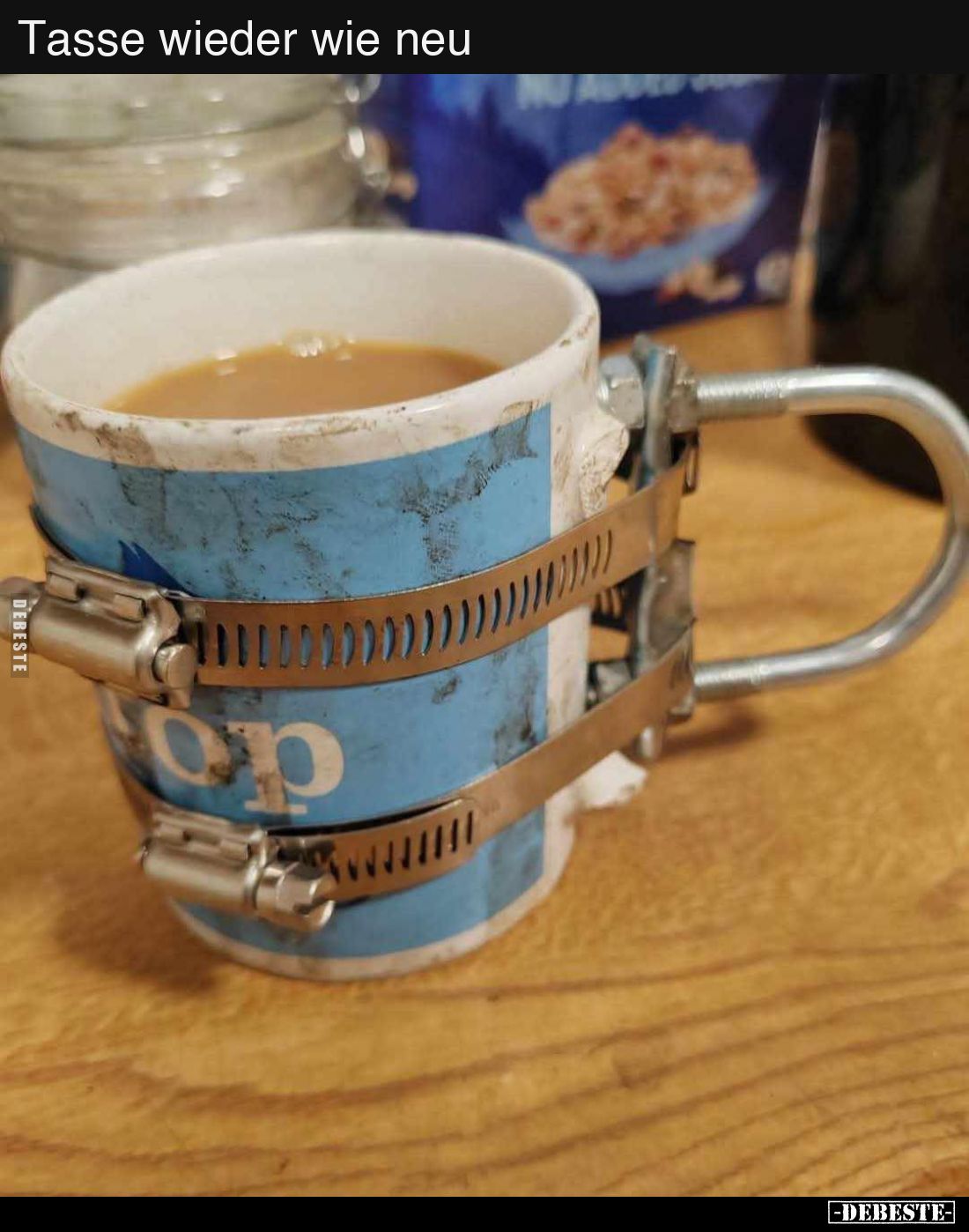 Tasse wieder wie neu..