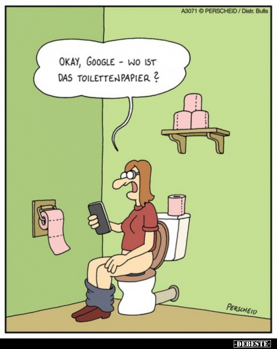 Okay, Google - wo ist das Toilettenpapier?.. - Lustige Bilder | DEBESTE.de