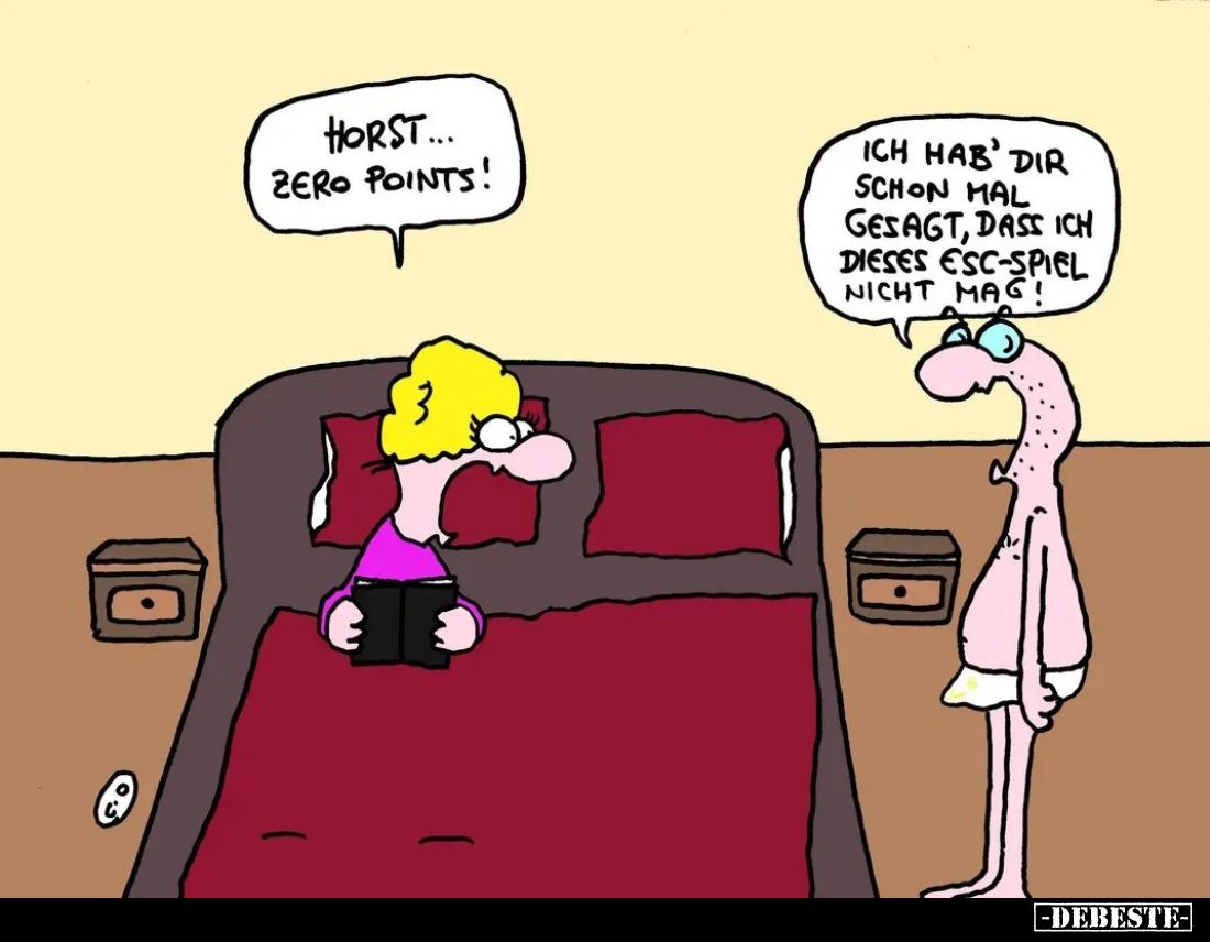Horst... Zero points! - Ich hab' dir schon mal gesagt, dass ich dieses ESC-Spiel nicht mag!