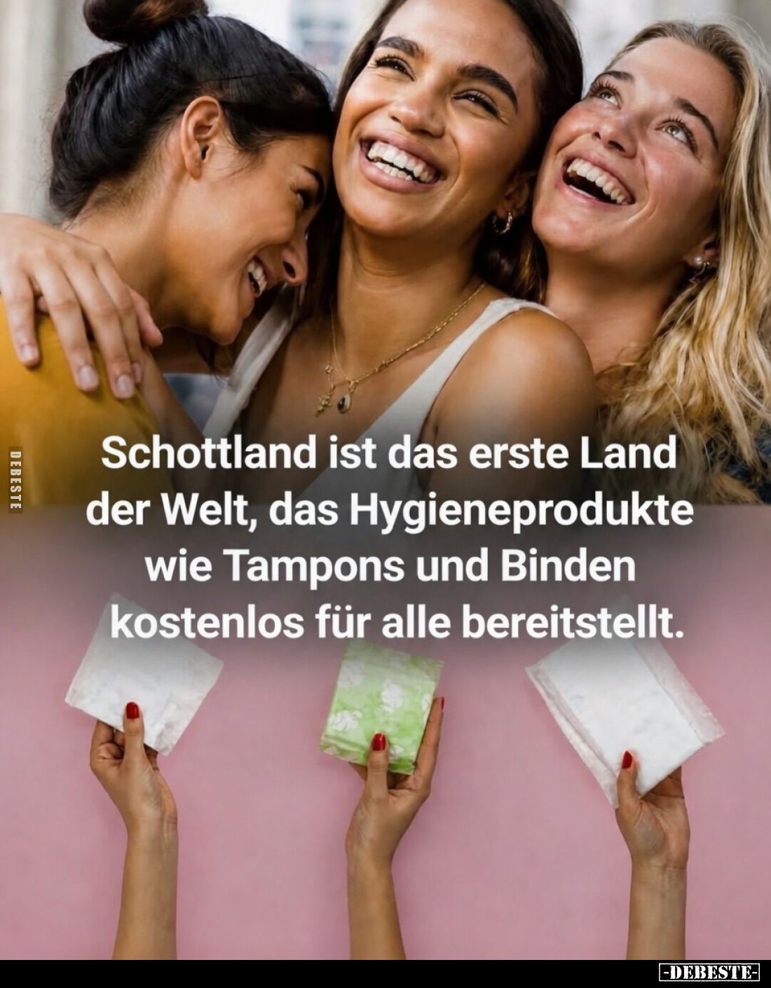Schottland ist das erste Land der Welt, das Hygieneprodukte wie Tampons und Binden kostenlos für alle bereitstellt.