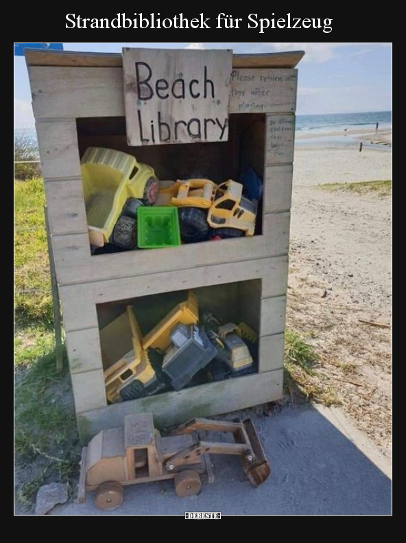 Strandbibliothek für Spielzeug.. - Lustige Bilder | DEBESTE.de