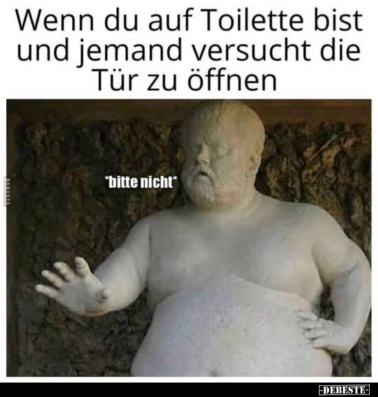 Wenn du auf Toilette bist und jemand versucht die.. - Lustige Bilder | DEBESTE.de