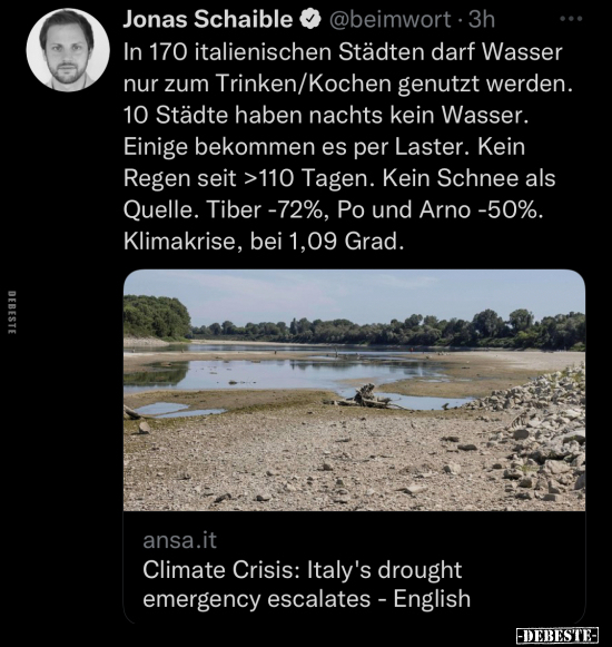 In 170 italienischen Städten darf Wasser nur zum.. - Lustige Bilder | DEBESTE.de