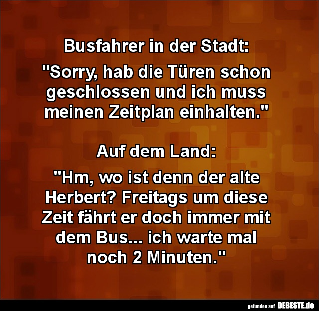 Busfahrer in der Stadt: "Sorry, hab die Türen schon geschlossen.." - Lustige Bilder | DEBESTE.de