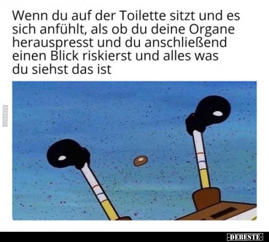 Wenn du auf der Toilette sitzt und es sich anfühlt, als ob..