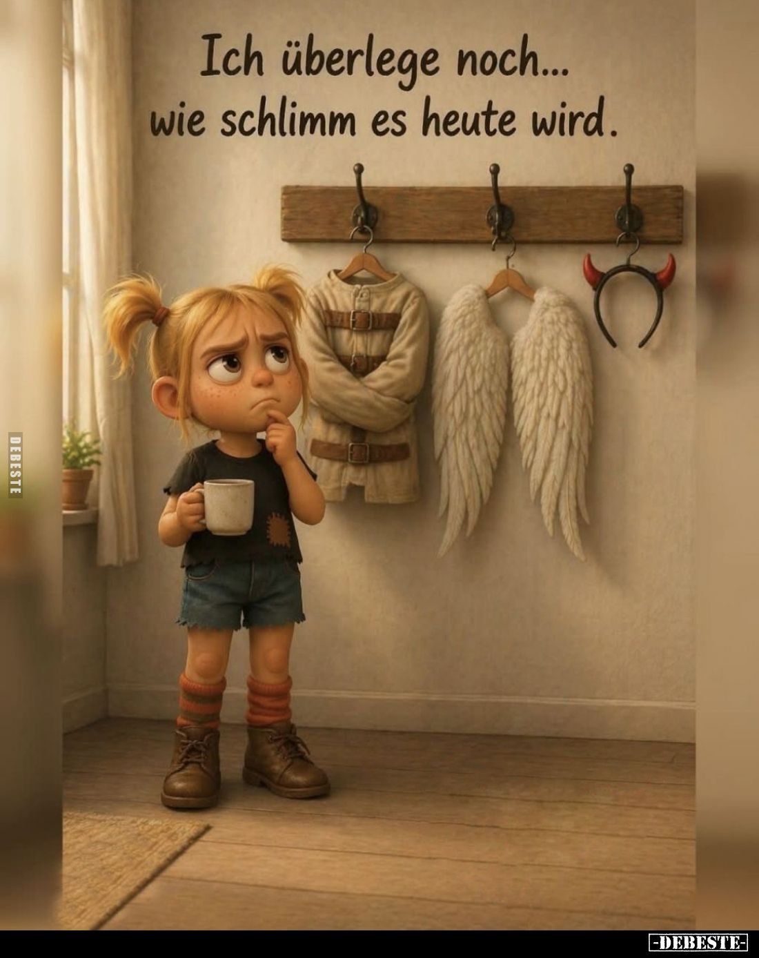 Ich überlege noch... wie schlimm es heute wird.