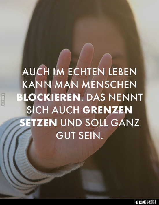 Auch im echten Leben kann man Menschen blockieren.. - Lustige Bilder | DEBESTE.de
