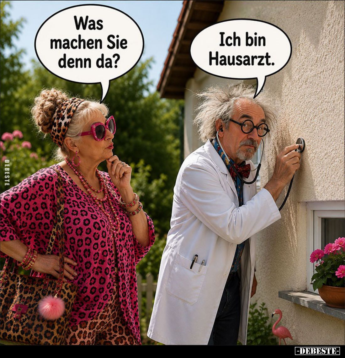 Was machen Sie denn da?
Ich bin Hausarzt.