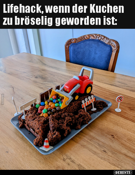 Lifehack, wenn der Kuchen zu bröselig geworden ist.. - Lustige Bilder | DEBESTE.de