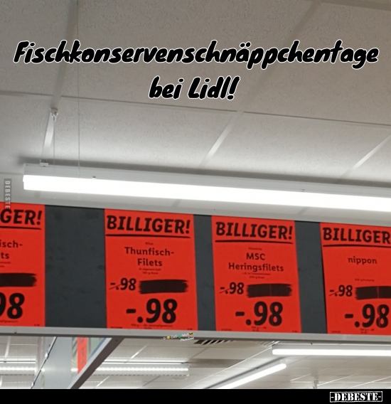 Fischkonservenschnäppchentage bei Lidl!.. - Lustige Bilder | DEBESTE.de