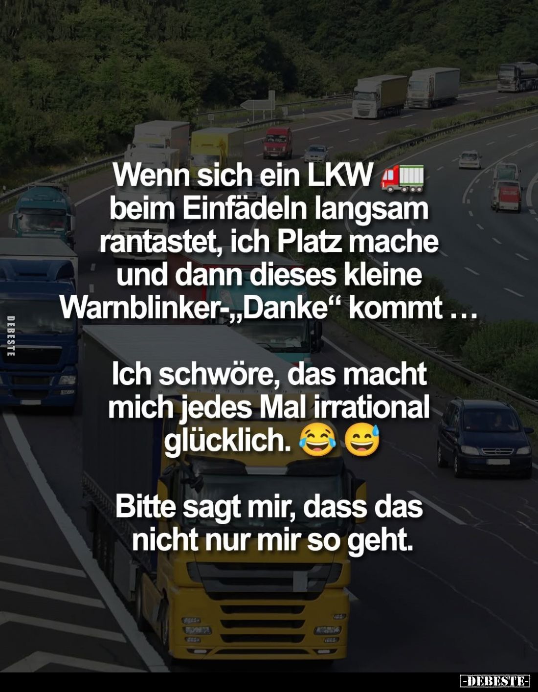 Wenn sich ein LKW beim Einfädeln langsam rantastet... - Lustige Bilder | DEBESTE.de
