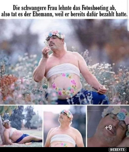 Die schwangere Frau lehnte das Fotoshooting ab, also tat es.. - Lustige Bilder | DEBESTE.de