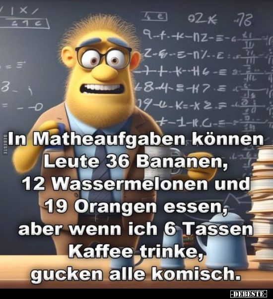 In Matheaufgaben können Leute 36 Bananen.. - Lustige Bilder | DEBESTE.de
