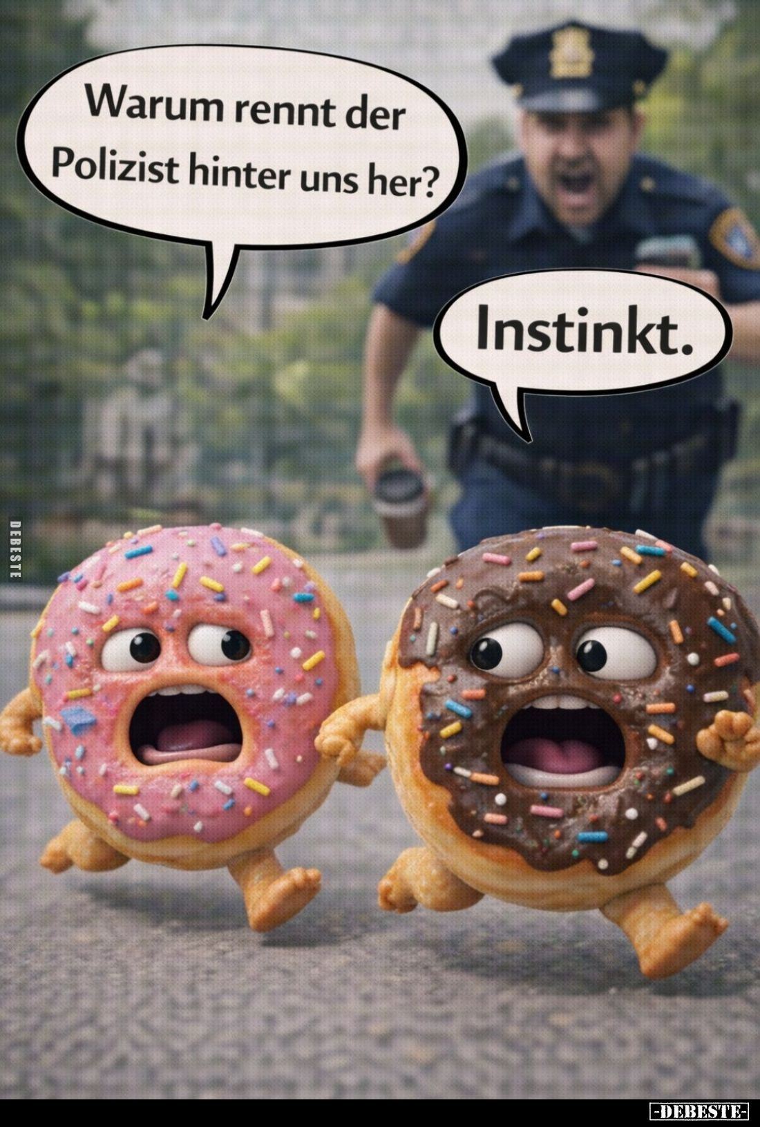 Warum rennt der Polizist hinter uns her?... - Lustige Bilder | DEBESTE.de