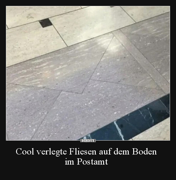 Cool verlegte Fliesen auf dem Boden im Postamt.. - Lustige Bilder | DEBESTE.de