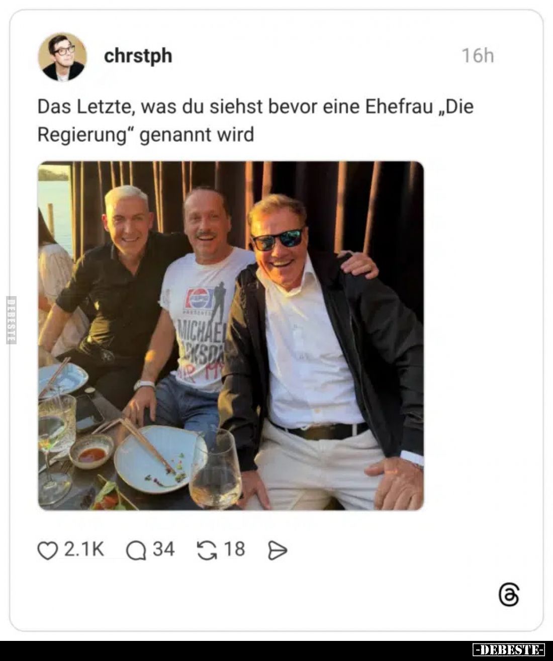 Das Letzte, was du siehst bevor eine Ehefrau „Die Regierung“ genannt wird.
