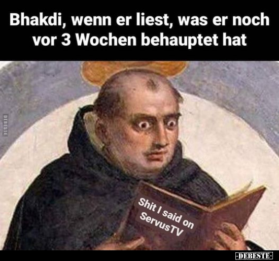 Bhakdi, wenn er liest, was er noch vor 3 Wochen behauptet..