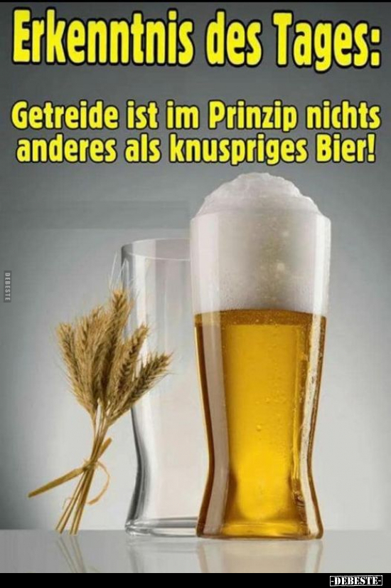 Erkenntnis des Tages: Getreide ist im Prinzip nichts.. - Lustige Bilder | DEBESTE.de