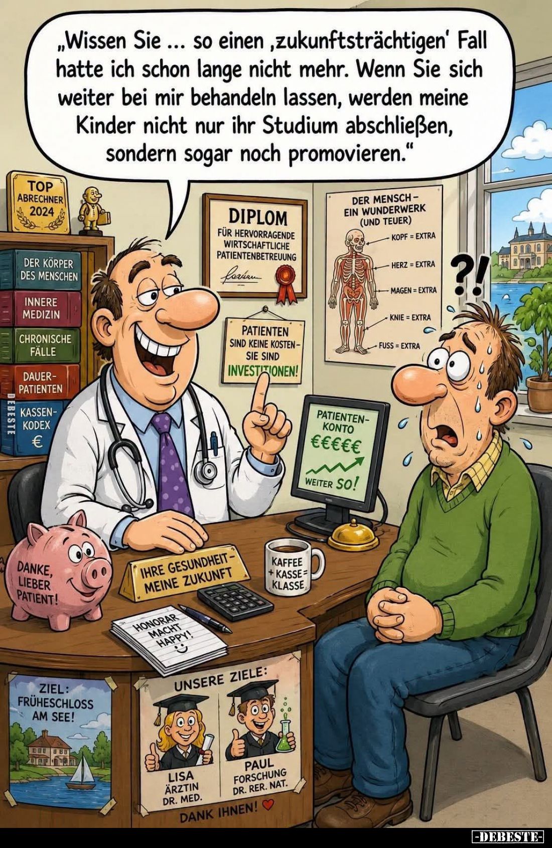 „Wissen Sie ... so einen ,zukunftsträchtigen‘ Fall hatte ich schon lange nicht mehr. Wenn Sie sich weiter bei mir behandeln l...