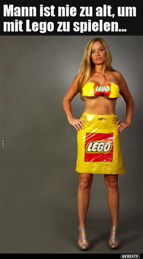 Mann ist nie zu alt, um mit Lego zu spielen...