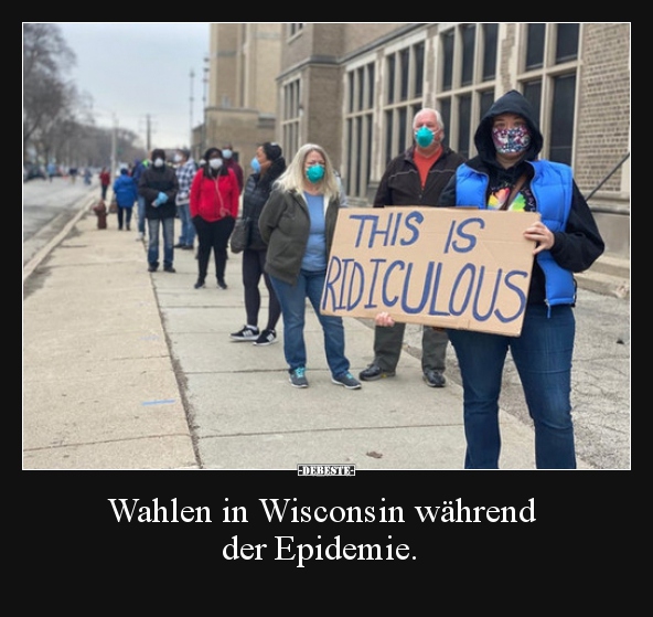 Wahlen in Wisconsin während der Epidemie...