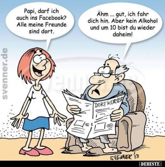 Papi, darf ich auch ins Facebook?.. - Lustige Bilder | DEBESTE.de