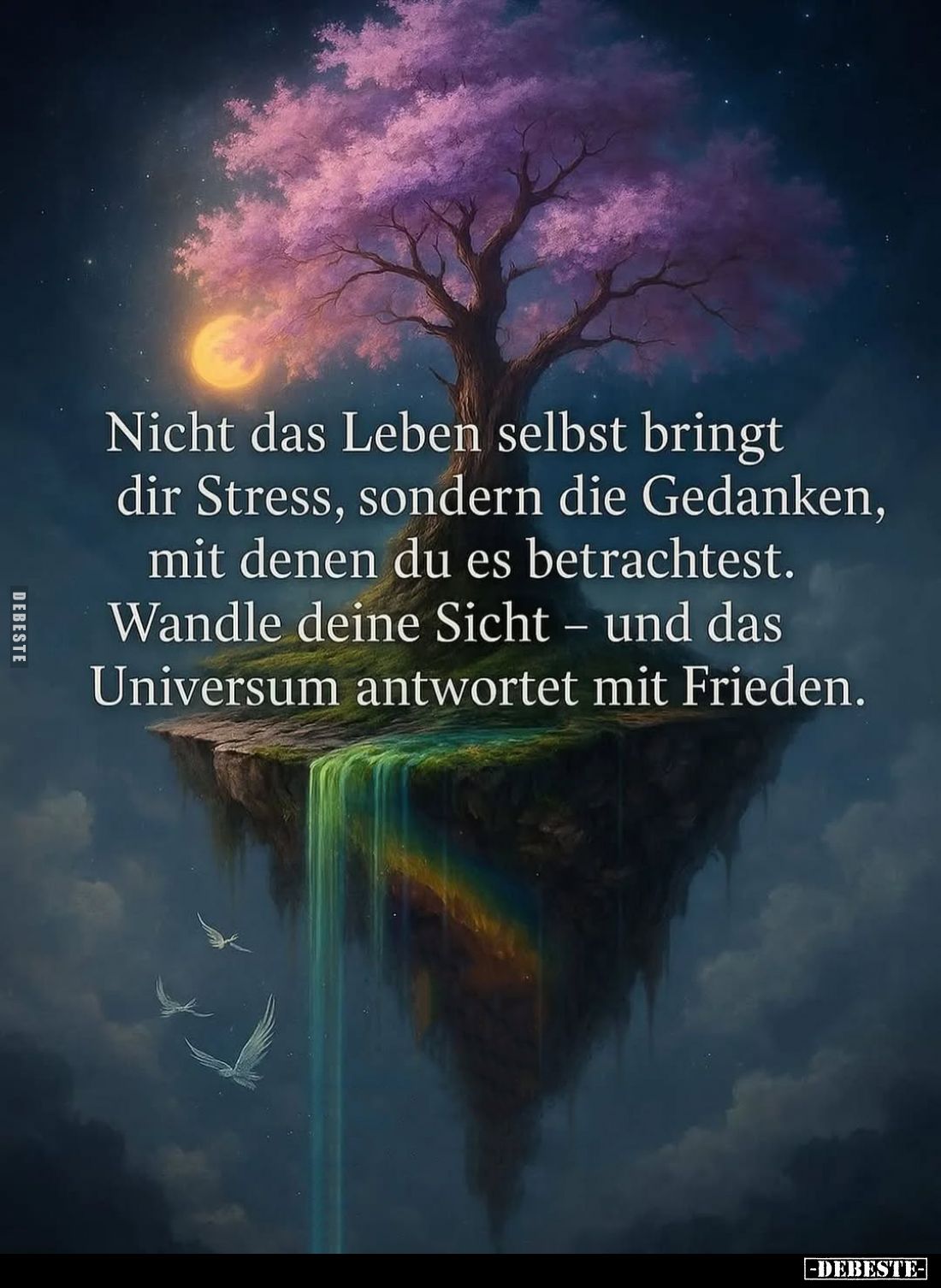 Nicht das Leben selbst bringt dir Stress, sondern die Gedanken, mit denen du es betrachtest.
Wandle deine Sicht - und das Un...