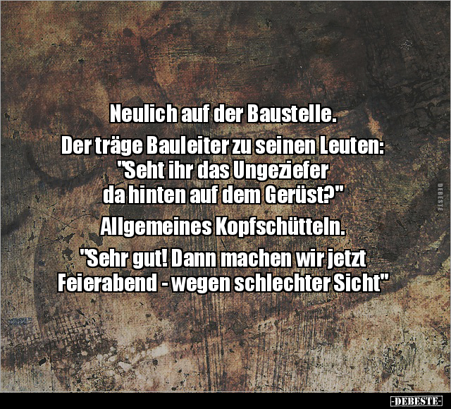 Neulich auf der Baustelle.. - Lustige Bilder | DEBESTE.de