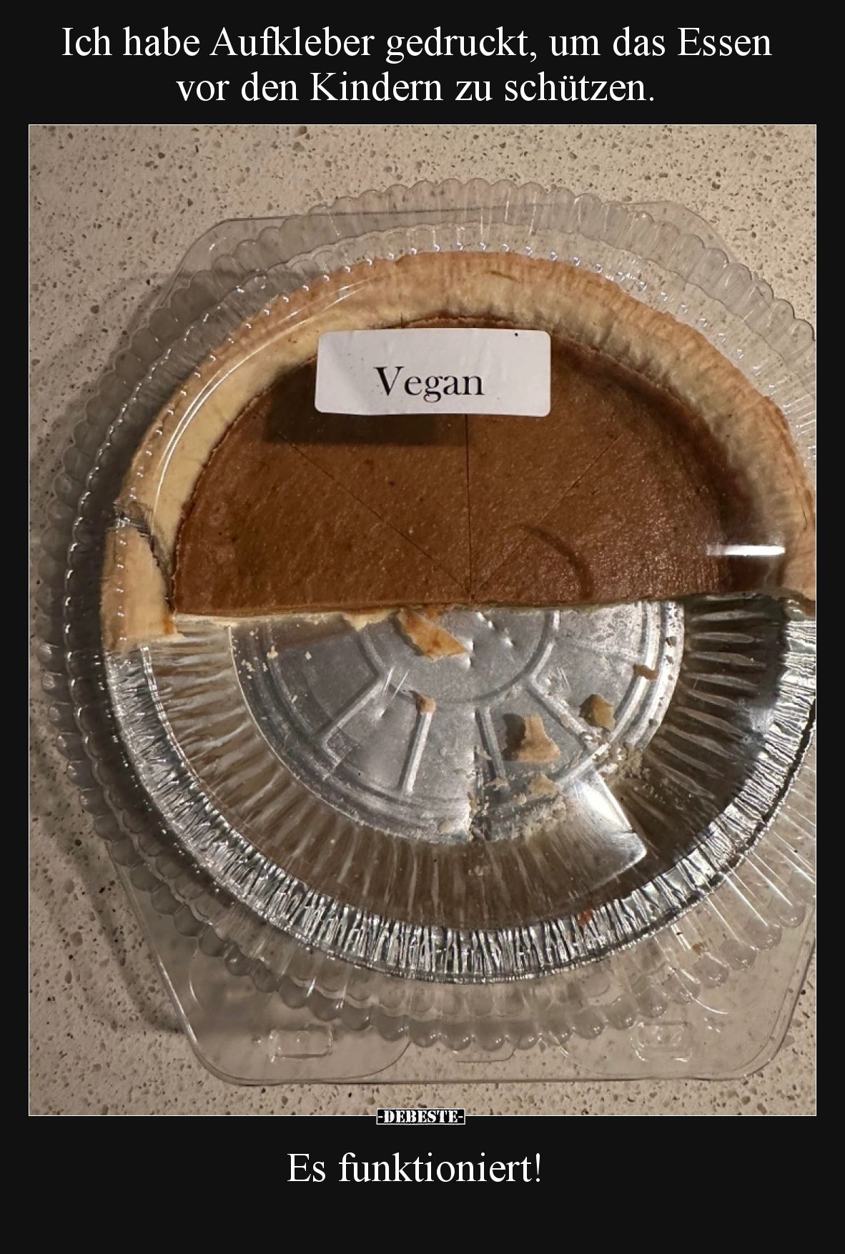 Ich habe Aufkleber gedruckt, um das Essen vor den Kindern zu schützen. Es funktioniert!
